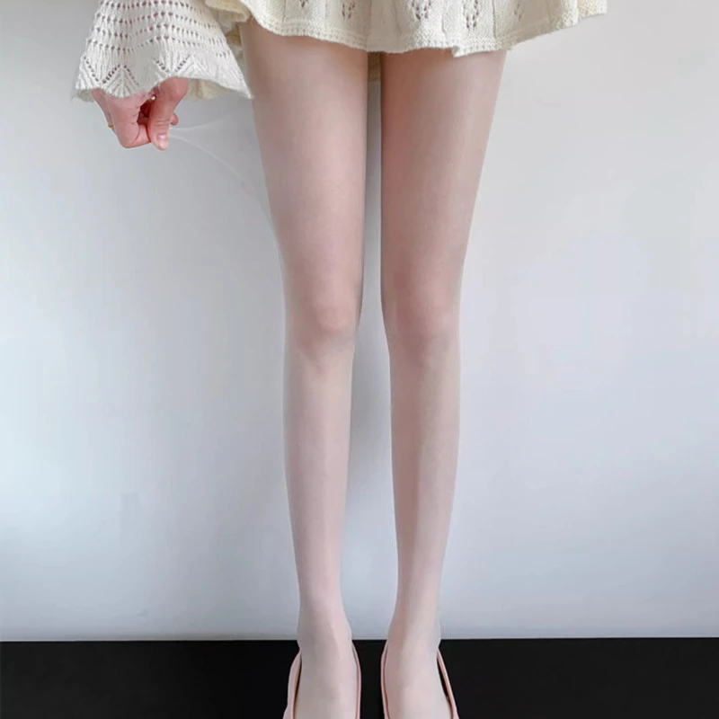 Disposable Long Socks JK Lolita Silk Stockings Women's Summer Thin Colorful Transparent Tights Solid Pantyhose Sexy Slim Hosiery image 3