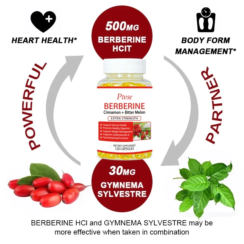 Berberine Capsule with Ceylon Cinnamon Turmeric Thistle Bitter Melon,Cardiac Immune Heart Nutritional Supplements