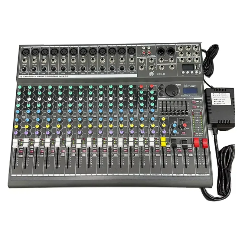 EFX16 Pro Audio Dj Sound System Usb Mixing Console Mixers 16 Channels Digital Audio Mixer