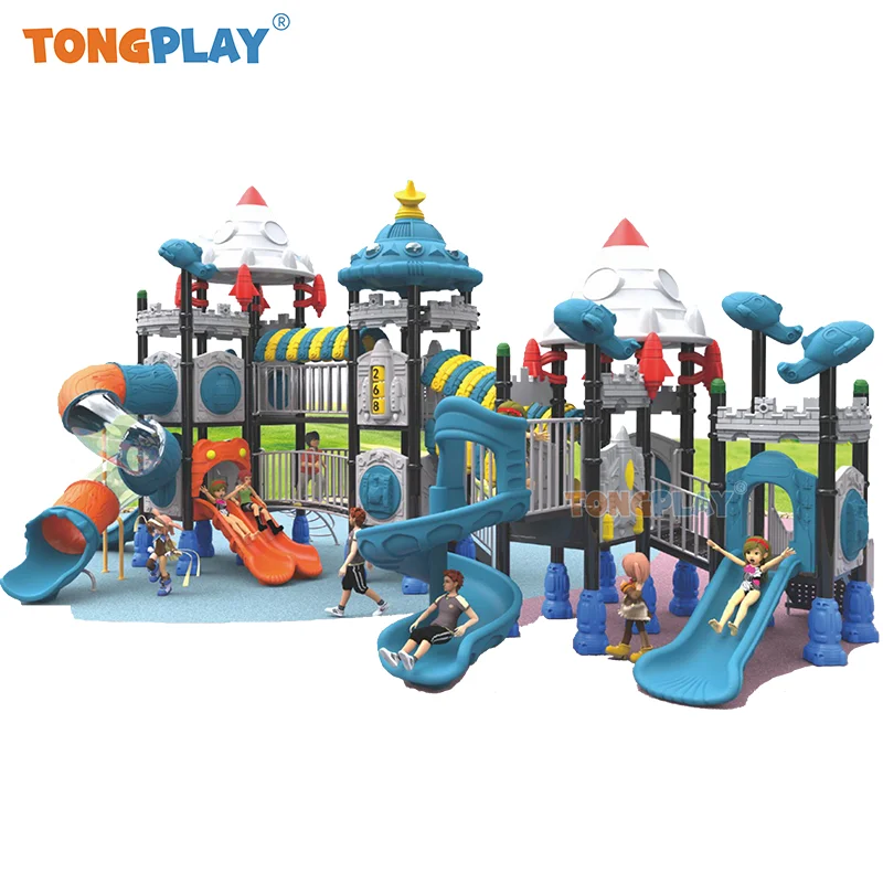 Tong play factory Space Style Amusement Park Outdoor Playground outdoor playground climbing kid amusement slide equipment