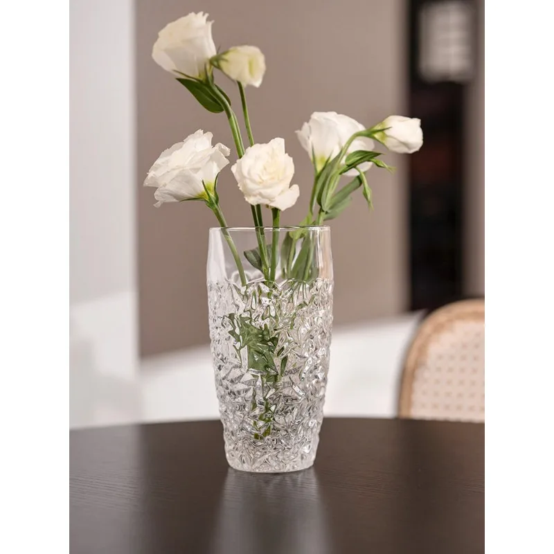 

Universe Grocery Store Crystal Glass Vase, Transparent Flower Arrangement European Modern Desktop Home Small Ornament