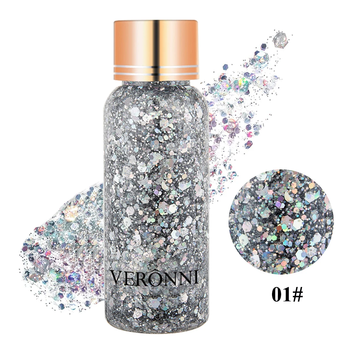 Multifunctional Eye Glitter Nail Hair Body Face Gel Art Flash Sequins Festival Stage Glitter Liquid Eyeshadow Makeup Decoration