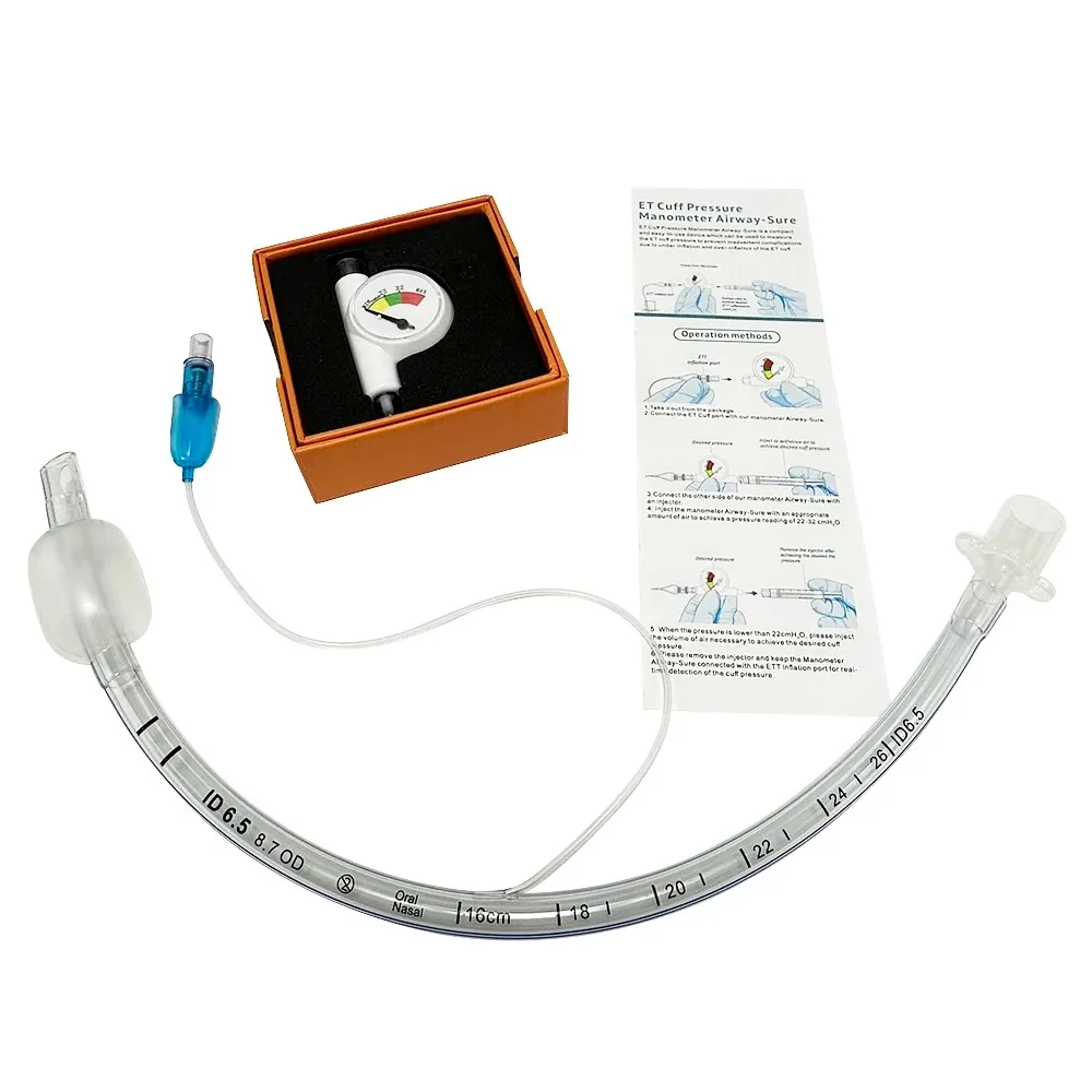 Imagem -02 - Endotraqueal Intubação Pressure Gauge Dispositivo Pet Animal Anestesia Máquina Acessórios Balão Verde Detecção de Saturação