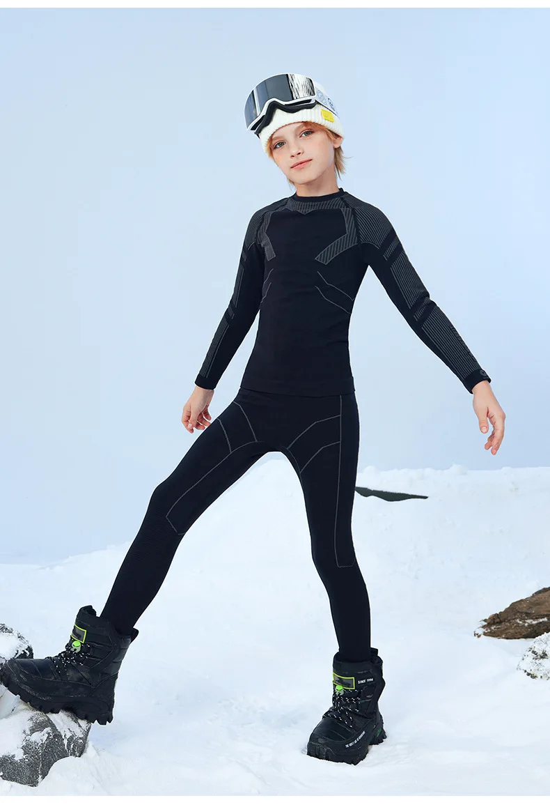 Quick-drying clothes for children Boys Outdoor sports skiing Breathable and perspirant thermal underwear for children