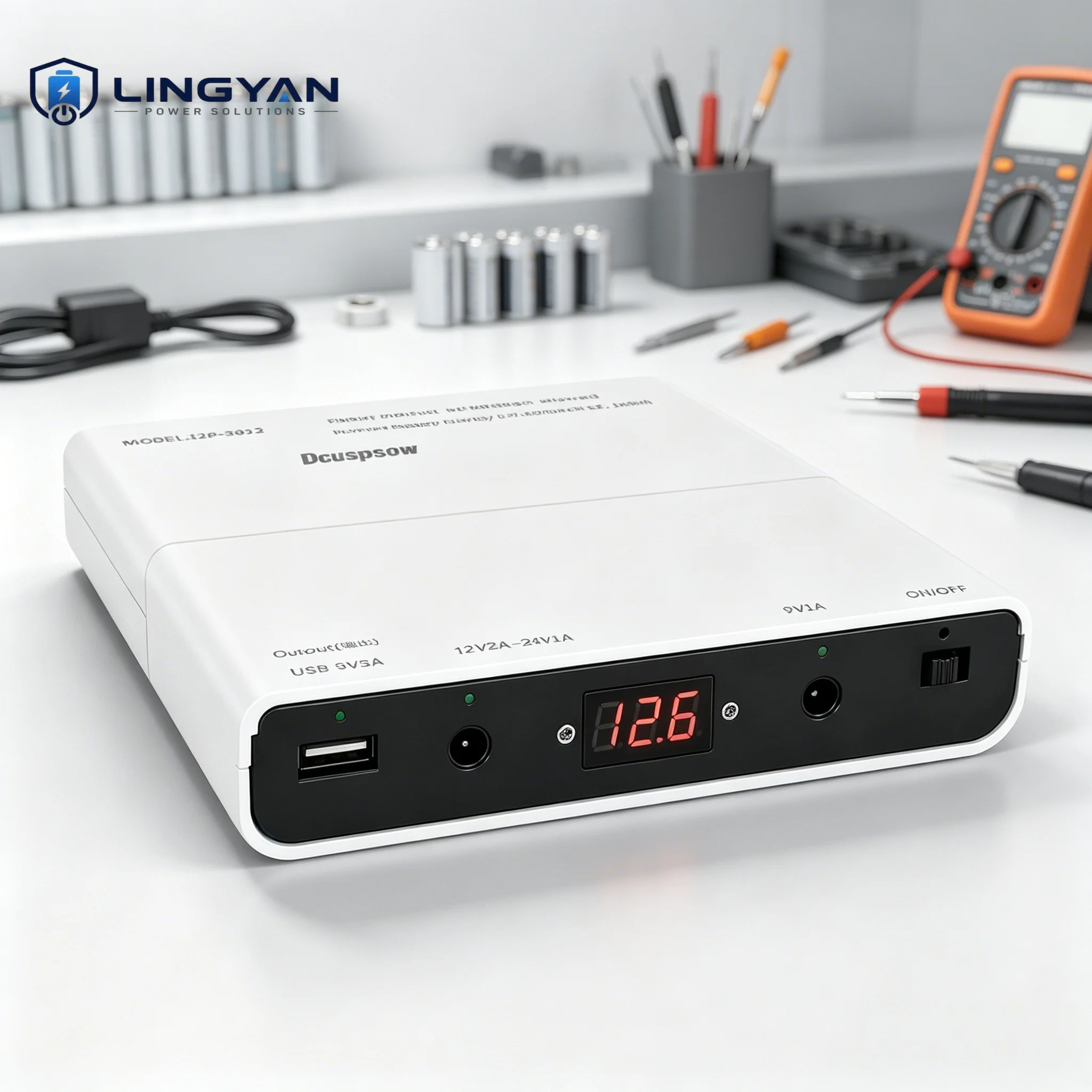 Router Modem Backup Uninterruptible Power Shell, 12 Slot 18650 3S4P Solderless DIY Case With Variable 5V to 24V DC Voltage