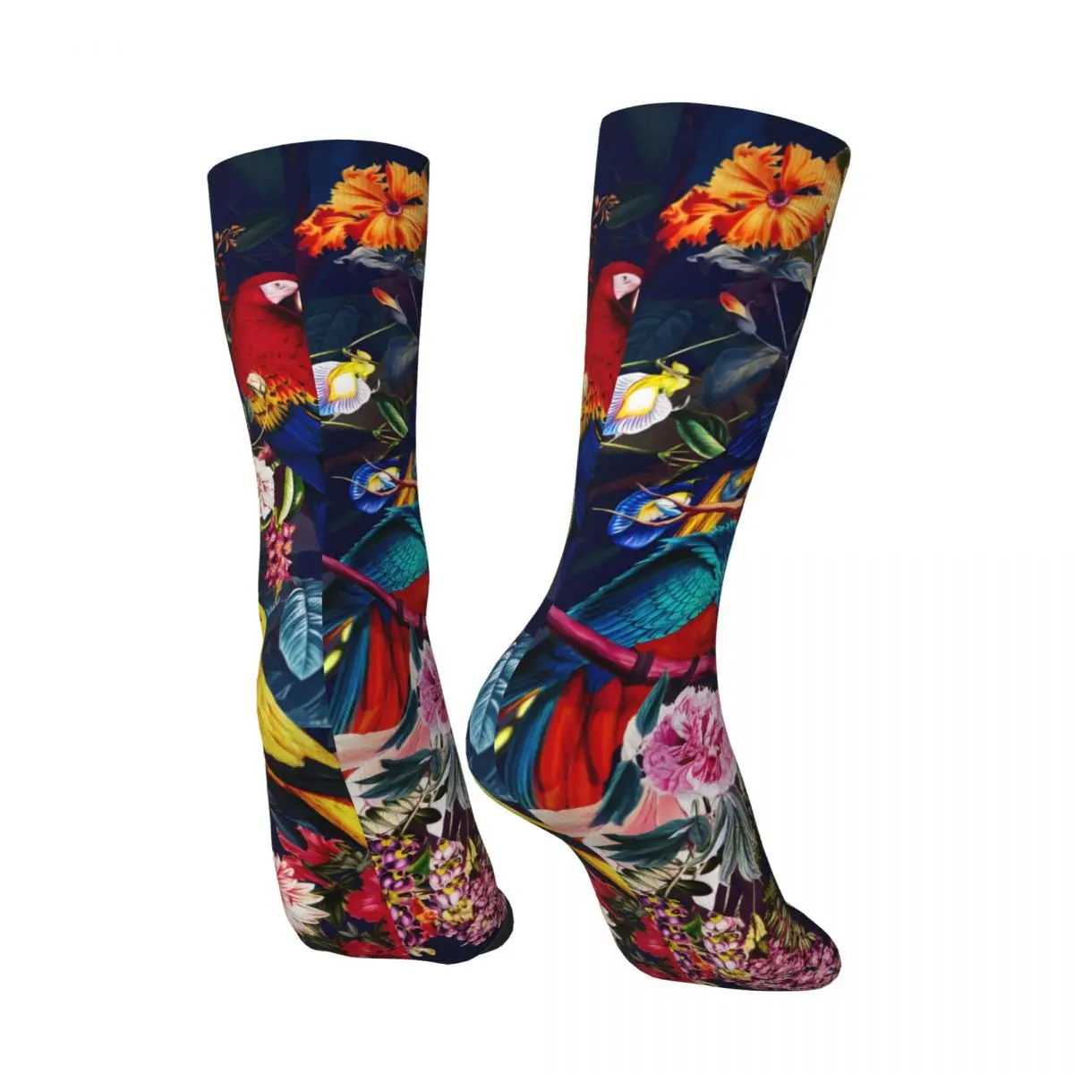 Floral And Birds XLV Men's Socks Vintage Harajuku Street Style Novelty Casual Crew Sock