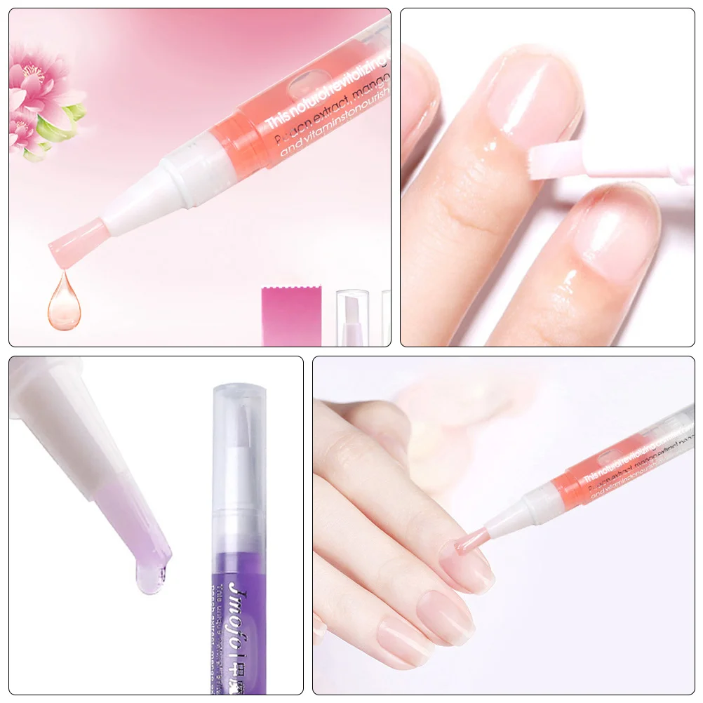 

6 Pcs Fingering Oil Nutrition Pen Nail Cuticle and Stainless Steel Plant Extracts