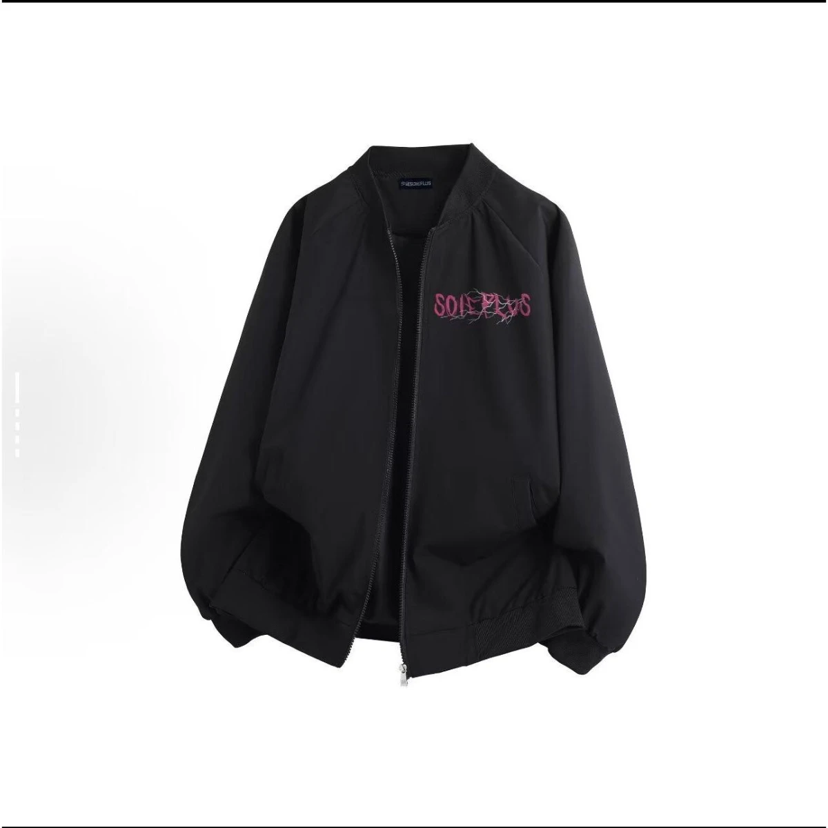 

Casual Loose Men's Jaet Spring Autumn Street Sle Hong Kong Faion Boyfriend Fit Hooded Zipper Closure No Brand Youth Trend