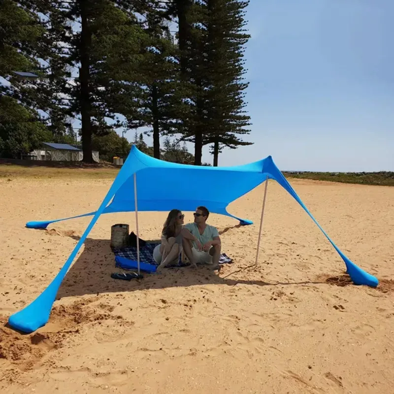 Camping Tent Windproof Pop Up Awning Outdoor Beach Sun Shade UV Ultralight Beach Canopy Tents For Camping Fishing Picnics image 5