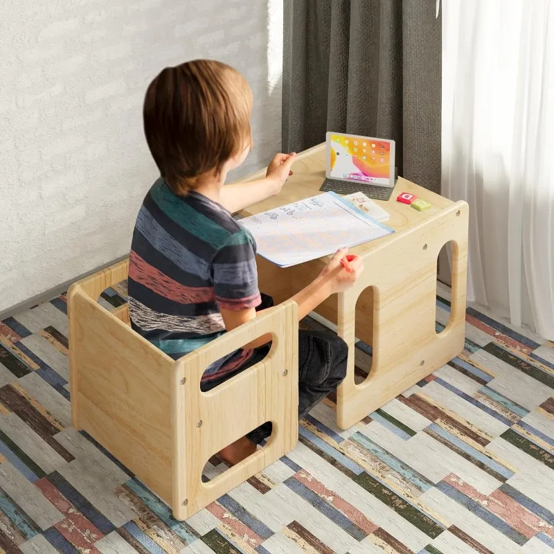 Entwöhnung tisch und Stuhl für Kleinkinder und Babys, hand gefertigtes Massivholz design für Kinder im Alter von 1-5 Jahren, Baby möbel