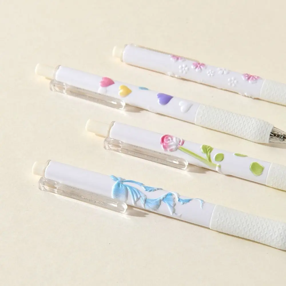 

Bows 0.5mm Gel Pen Full Needle Tube Black Writing Pen Comfortable Grip Smooth Writing Pressing Pen Writing Tool