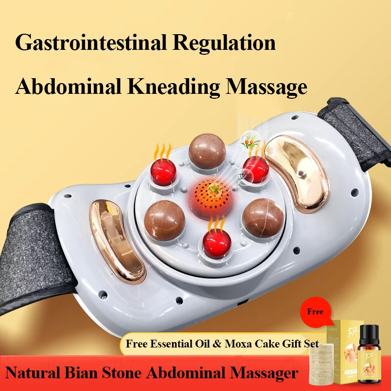 المحمولة ساخنة الخصر البطن الرقبة الظهر مع الحجر المسطح الطبيعي البطن العجن تهتز مدلك البطن #3