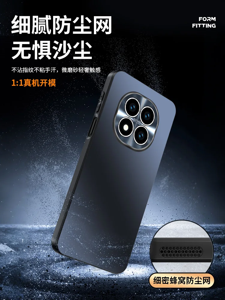 حافظة حلقية مغناطيسية ذات ملمس ثلجي صغير مقاوم للانفجار لهاتف Redmi Note15 Pro Plus غطاء tect