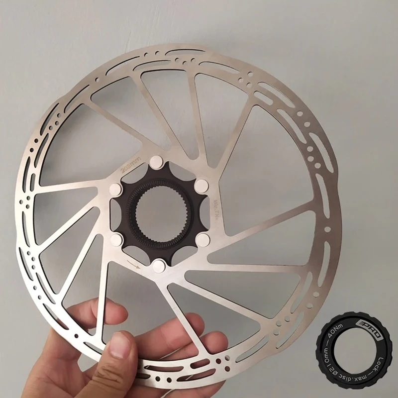 

IIIPRO Mountain & Road Bike Center Lock Disc Brake Rotors: 140mm, 160mm, 180mm, 203mm with Cooling Function and Lock Ring