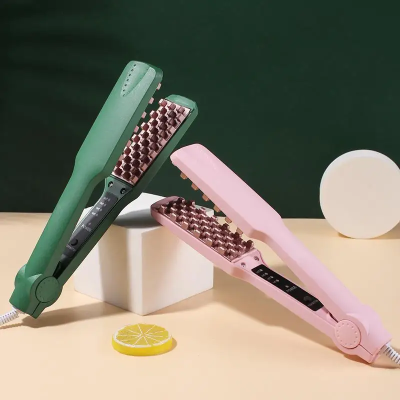 Fluffy Hair Curler Professional Ceramic Hair Iron 3D Grid Volumizer Hair Crimper Corn Perm Splint Flat Iron Curling Styling Tool