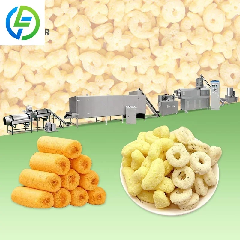 Small Scale Stick Mini Rice Puffing Corn Flake Snack Make Processing Production Plant Line Extruder Machine