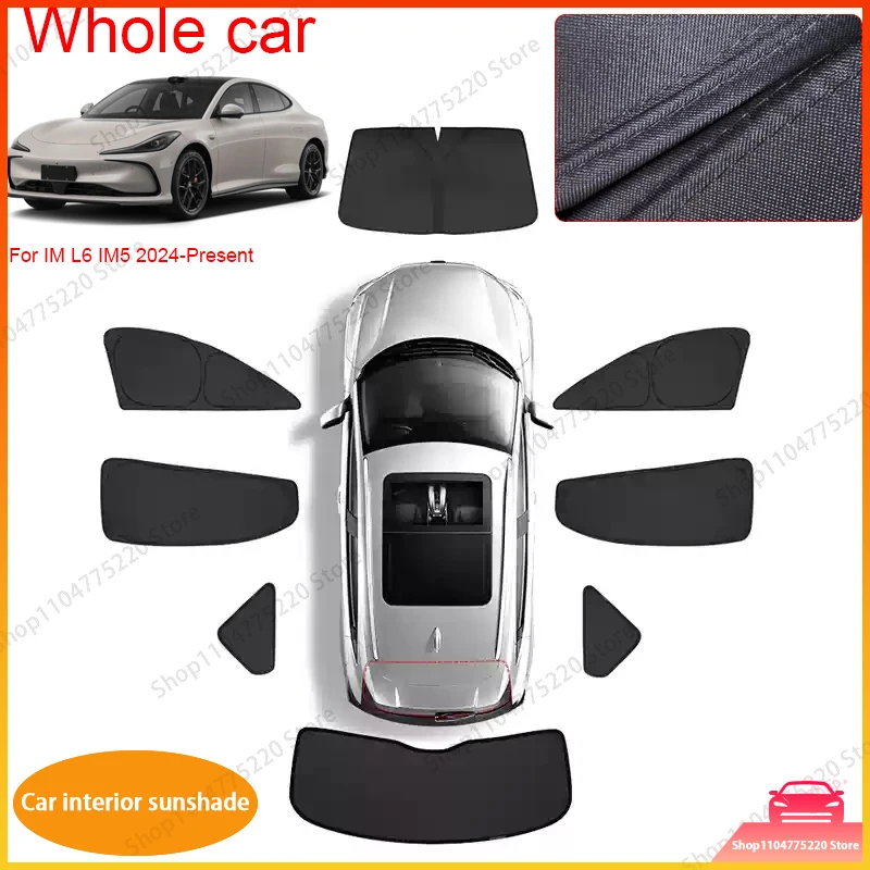 

Car Black Window Privacy Sunshade For IM L6 IM5 2024-Present Auto Anti-UV Heat Insulation Protect Cover Interior Accessory