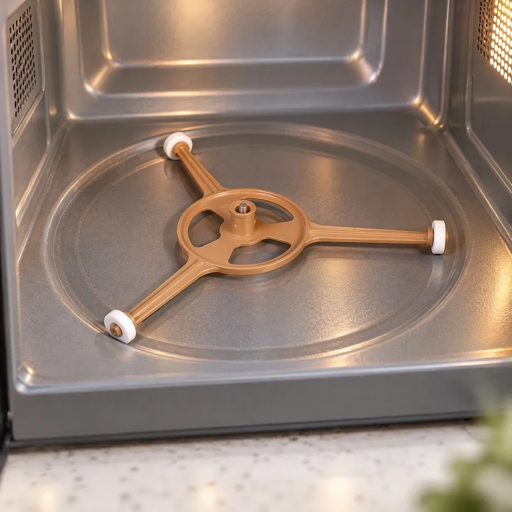 4pcs Triangular Turntable Support Bracket For M2000 213B Microwaves Easy Install Brown Plastic Accessory Home Improvement Parts