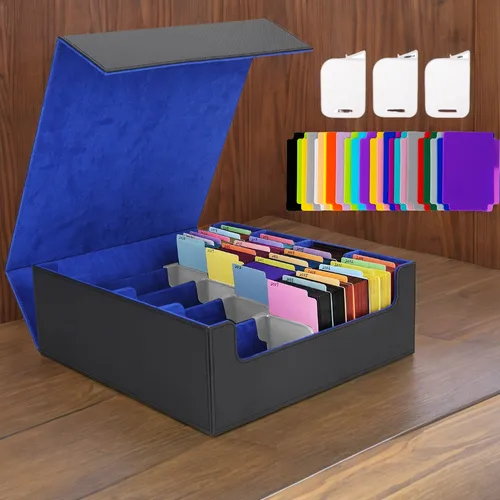 Imagen 1 del producto Caja de baraja de cartas, práctico organizador de tarjetas, multiusos, coleccionable, puede contener almacenamiento de 3000 tarjetas