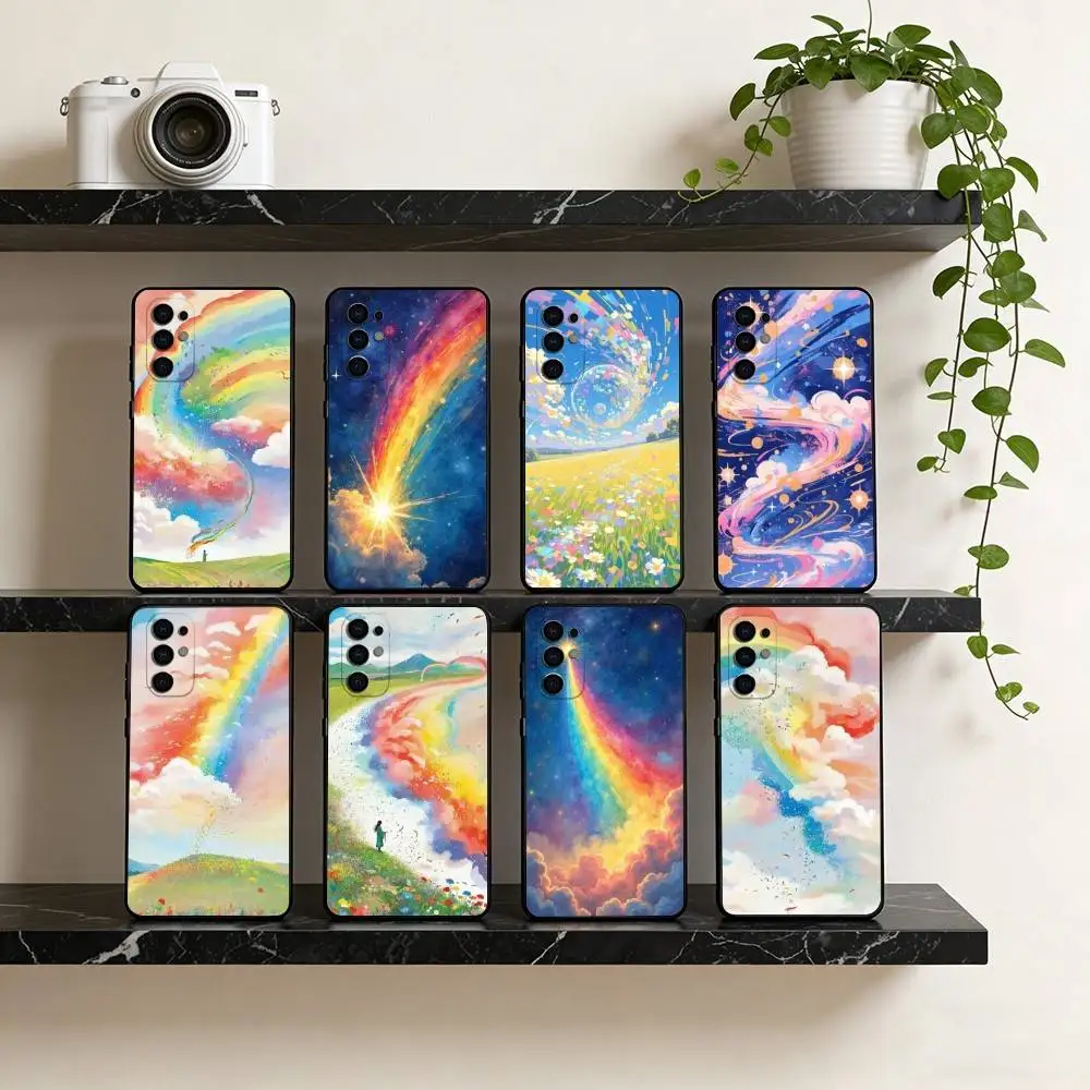 colorful Phone Case For Samsung S25,S24,S21,S22,S23,S30,Ultra,S20,Plus,Fe,Lite,Note,10,Black Cover