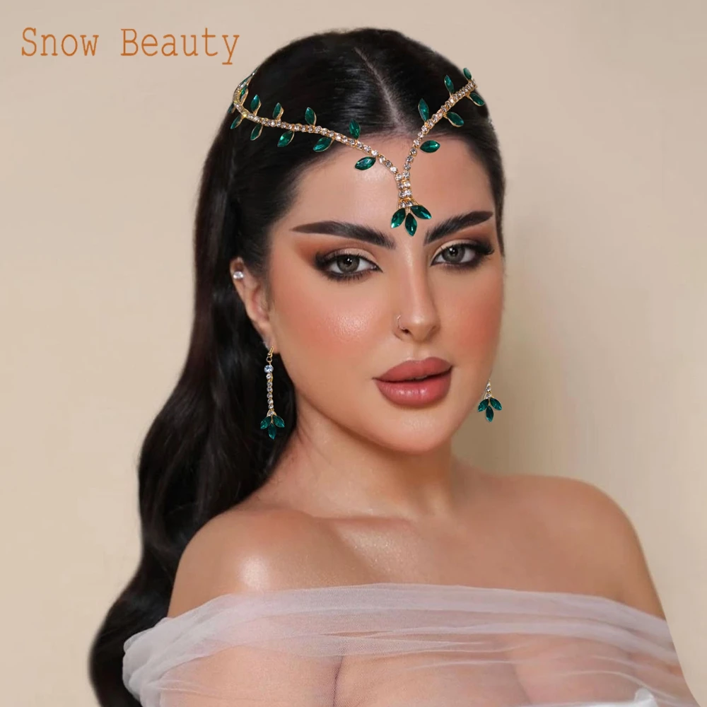 DZ053 أنيقة الزفاف اكسسوارات للشعر الزفاف دبابيس الشعر وصيفه الشرف الشعر مجموعة مجوهرات الزفاف الجبين عقال القرط مجموعات #4