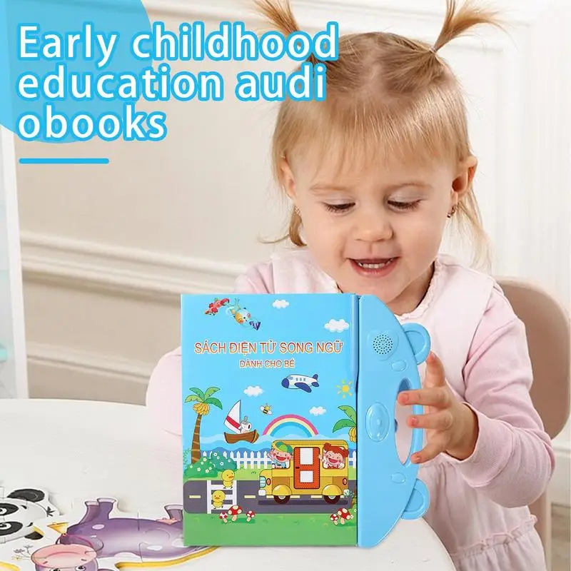 Electronic Sound Talking Book Educational Toy Kids English/Vietnamese Language Reading Machines Intelligence Book For Preschool