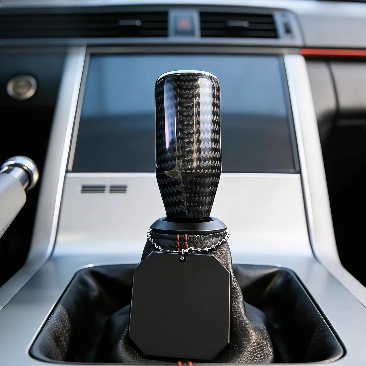 

New Carbon Fiber Shifter Lever Head Gear Shift Knob Manual Transmission Car Modification