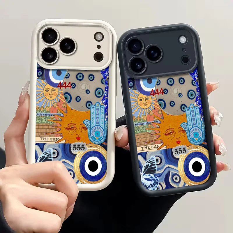 444 Böses Auge Spiritualität Silikonhülle für iPhone 16 13 11 17 Pro Max Hüllen iPhone 12 ProMax 14 15 Plus 8 XS Stoßfeste Hülle – Detail 1