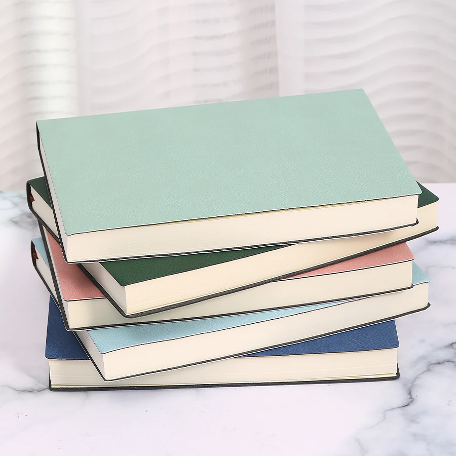 Soft leather thickened A5 notebook, 360 pages with soft cover, suitable for daily use, family, meetings