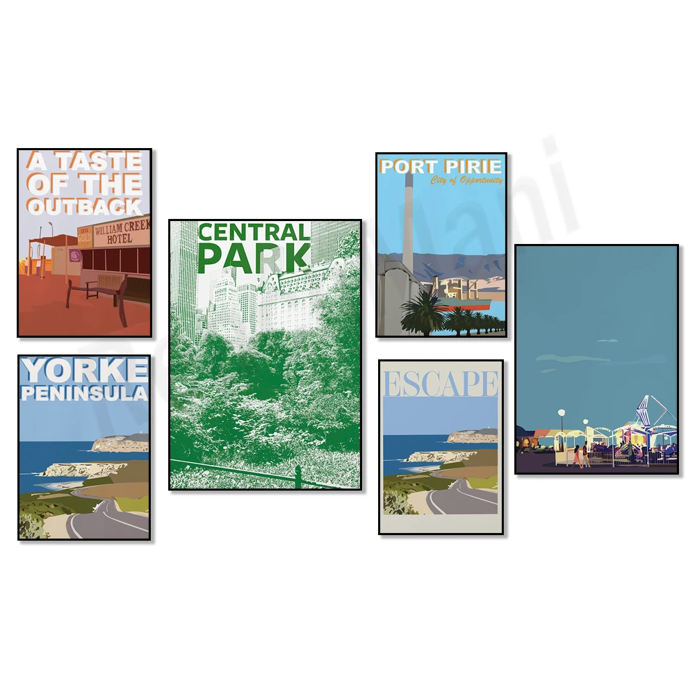 

Victor Harbor Highway, Fleurieu Peninsula, Yorke Peninsula, Port Pirie, Spencer Gulf, Venice, South Australia travel poster