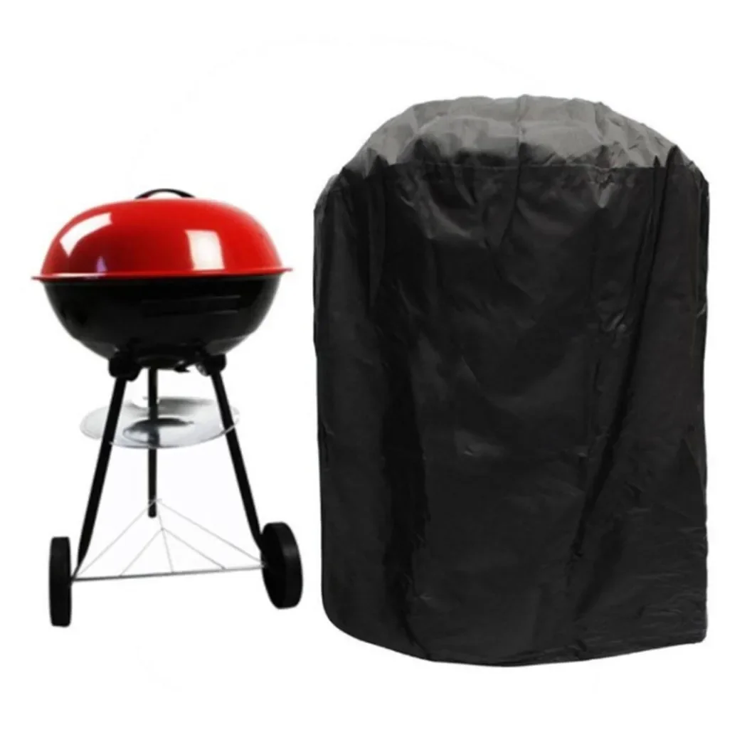 Adjustable Round BBQ Garden Cover for Weber Barbecue Grill Perfect Fit for Small Bicycles and Carts 27 x 37 inch