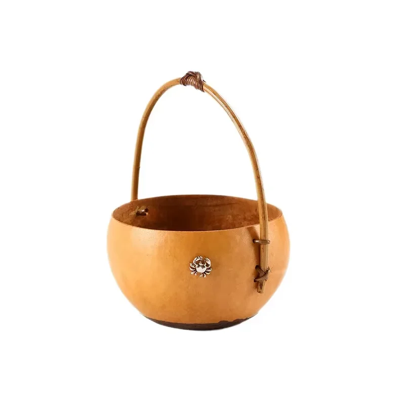 

N‌ew Handwoven Mini Gourd Bamboo Basket - Creative Snack Tray for Nuts, Candy & Dry Fruits, Eco-Friendly Home Decor ‌-