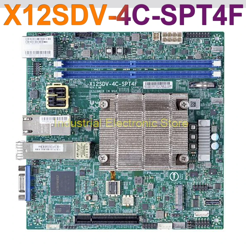 New Mini-ITX DDR4 4*SATA Xeon Processor D-1718T For Supermicro Motherboard X12SDV-4C-SPT4F