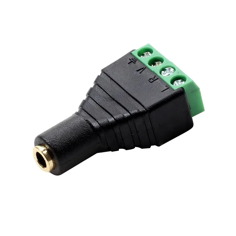 4/8/16PCS 3.5mm 4 Pole Female Stereo Audio Video To 4Pin Screw Terminal Female Headphone Balun Terminal Block Plug Connector