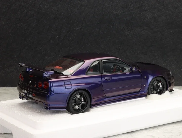 Autoart 1:18 R34 Z-tune JDM Simulation Limited Edition All Open Alloy Metal Static Car Model Toy Gift