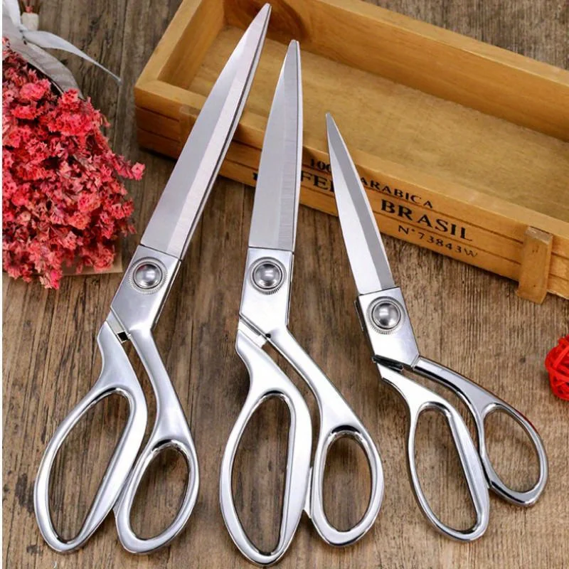 8.5/9.5/10.5In Tailor Large Scissors Professional Manganese Steel Sewing Silver