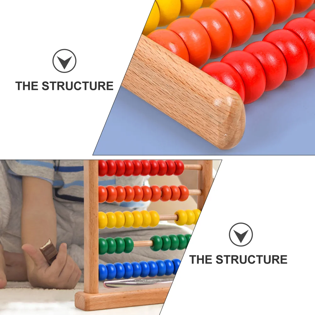 Abacus Stand Bead Arithmetic Kids Wooden Math Learning Toy Toys Number Mini Educational Calculate Cognitive Student Child