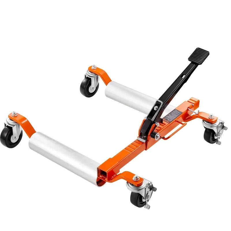 Wheel Dolly ,1 Piece Wheel Dolly Car Skate Vehicle Positioning with Ratcheting Foot Pedal, Tire Skate Tire Jack Car Mover
