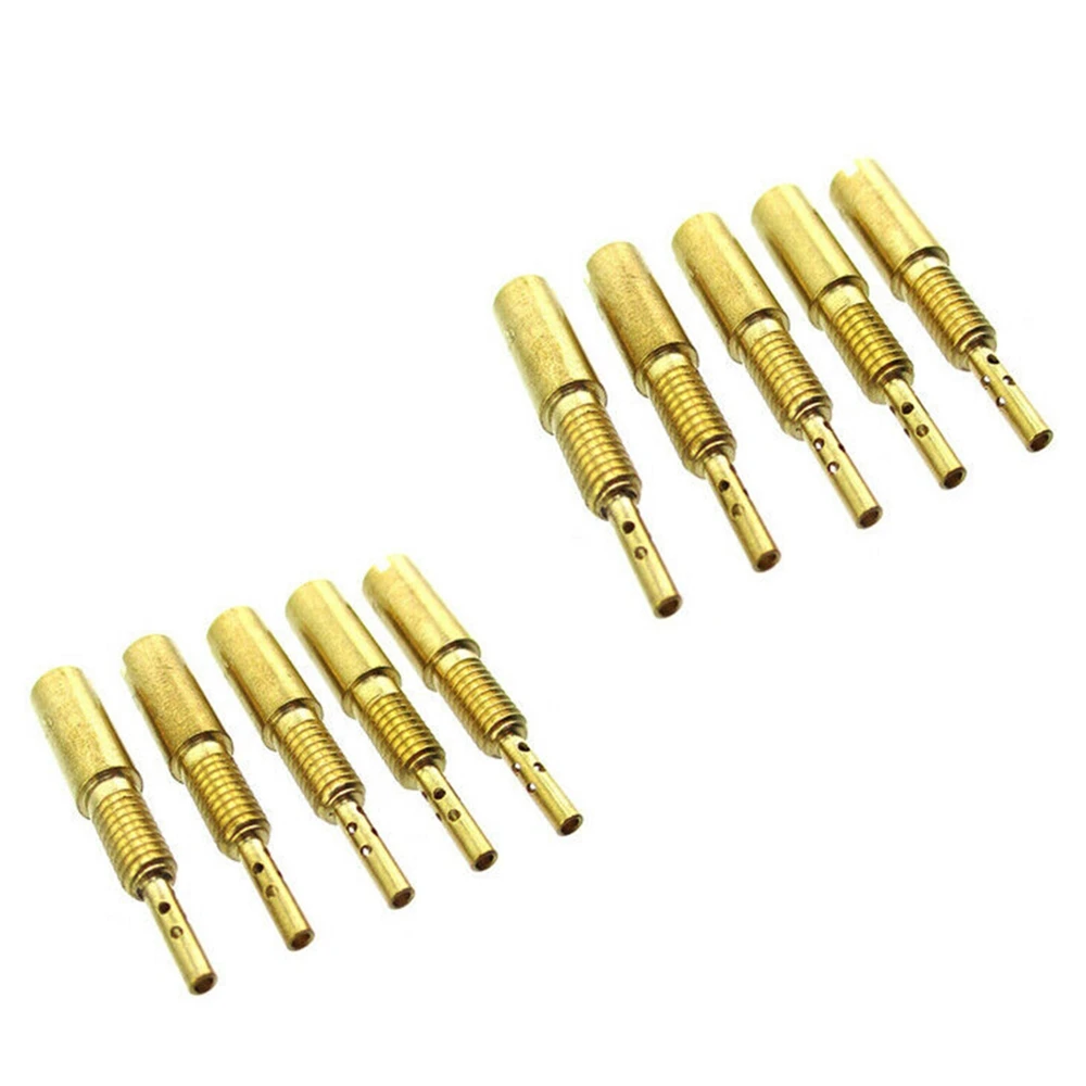 10Pcs Motorcycle Carburetor Main Jet Carburettor Main Nozzle Gauge Nozzle for Mikuni 34 HS40 HSR VM28/486 15-25 30-40