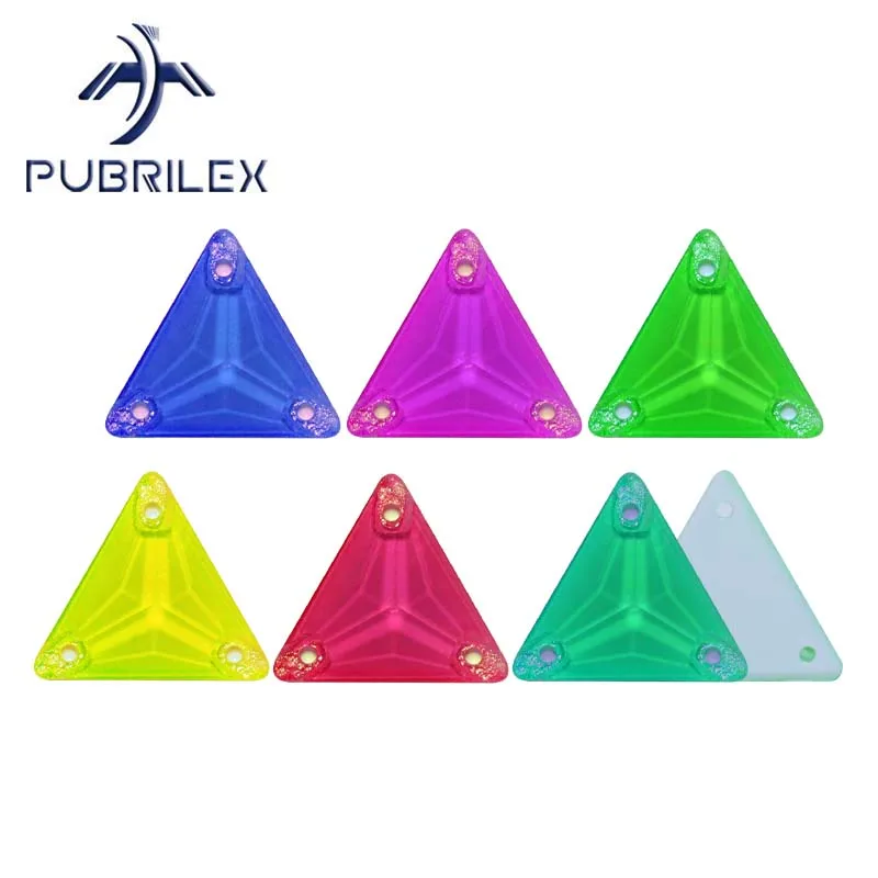 PUBRILEX Neon K9 Triangle Crystal Flatback Strass Crystal Stones - Rhinestones with Glass Edges for DIY Garment Decoration