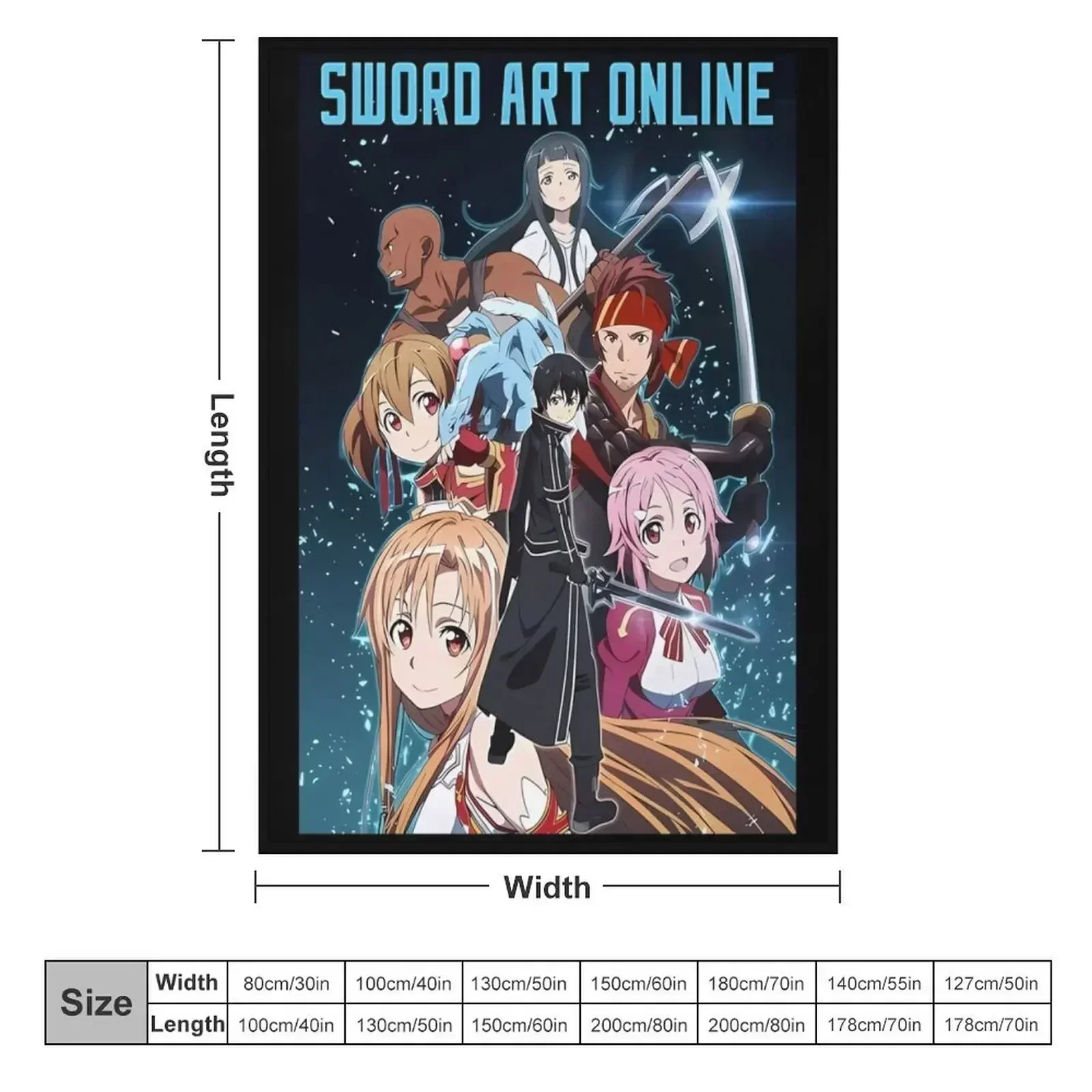 SAO Full Squad Throw Blanket Fashion Sofas Furrys wednesday Blankets For Baby Stuffeds christmas gifts Blankets