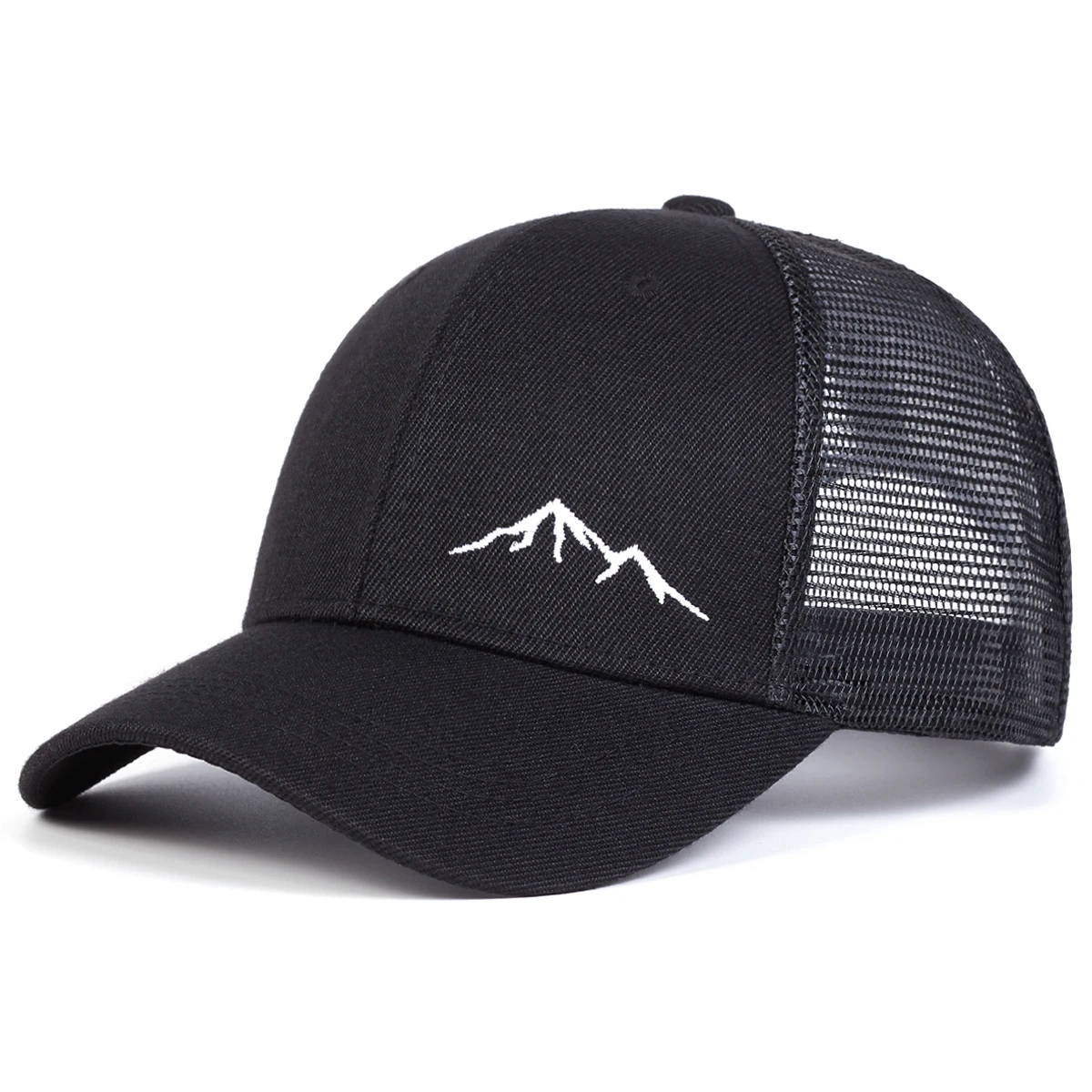 Unisex Minimalist Mountain Embroidery Baseball Net Caps Spring and Summer Outdoor Adjustable Casual Hats Sunscreen Hat