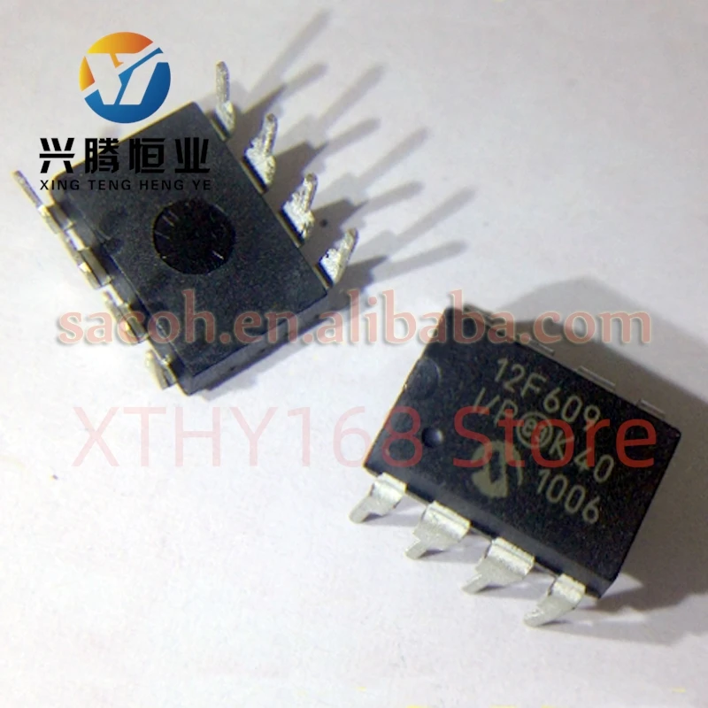 5PCS/lot New OriginaI PIC12F609-I/P 12F609-I/P or PIC12F609-E/P 12F609-E/P PIC12F609 12F609 DIP-8 8-Bit CMOS Microcontrollers