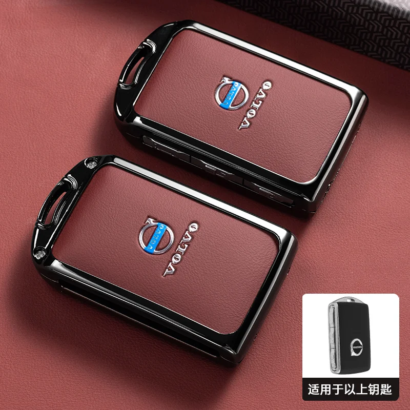 For Volvo XC60 XC40 XC90 S90 V60 S60 V90 C40 Polestar 1 Polestar 2 Zinc Alloy Leather Car Remote Smart Key Case Cover Protection