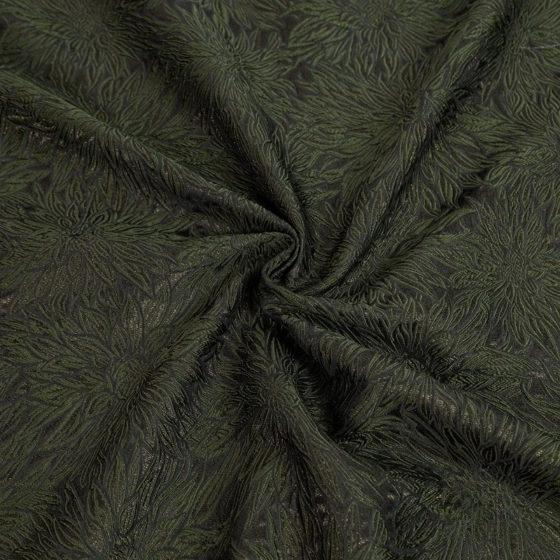 قماش جاكار بسلك ذهبي منقوش داكن لسترة على الطراز الصيني الجديد سترة هانفو ملابس مصممة قماش مواد الخياطة بنفسك