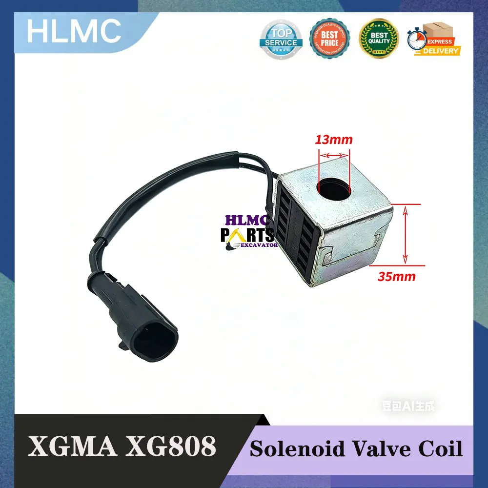 Excavator Parts for XGMA XG808 815 822 823 836 First Guide Rotating Electromagnetic Valve Coil Spool Rod