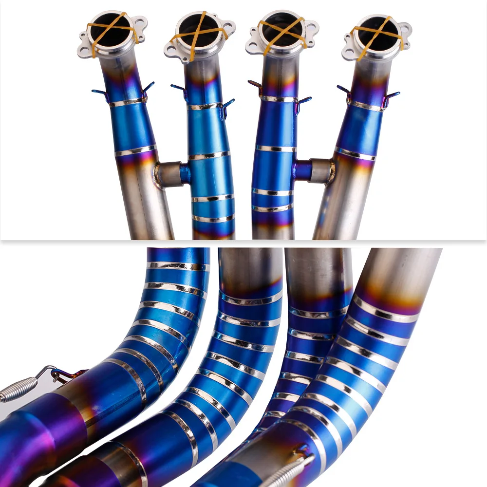 Motorcycle Exhaust Pipe Modification - Suitable for the Front Section of S1000RR. Stainless Steel Titanium Alloy 2019-2023！