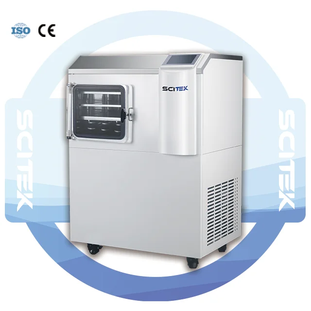 SCITEK Box Freeze Dryer Automatic Capping 316L Stainless Steel Freeze Dryer Untuk Laboratorium