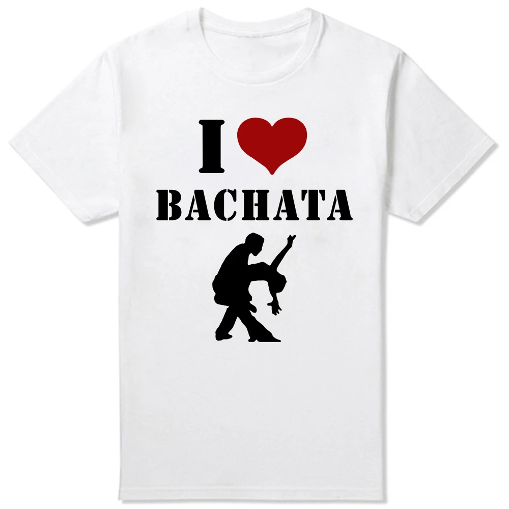 Lustiges „I Love Bachata Dance“ Retro Vintage T-Shirt mit Rundhalsausschnitt, kurzärmelig, modisches T-Shirt, Kleidung, lässige Basic-T-Shirts – Detail 3