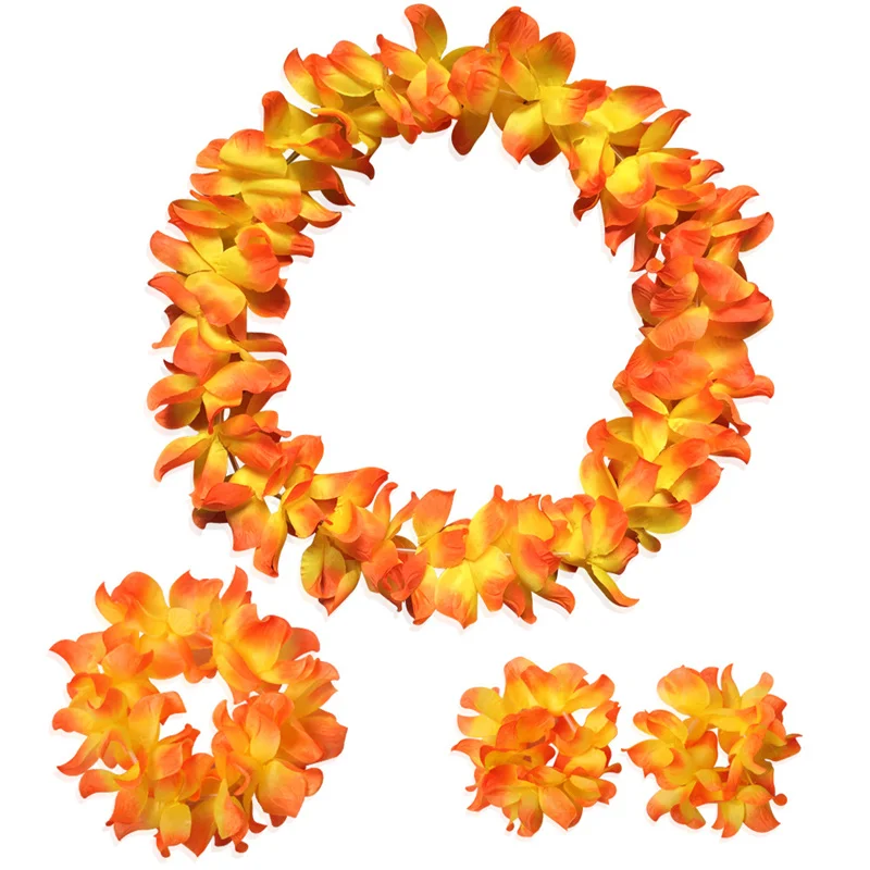 Hawaii Upgrades Big Wreath Headring Bracelet Combination Festival Stage Straw Dance Accessories